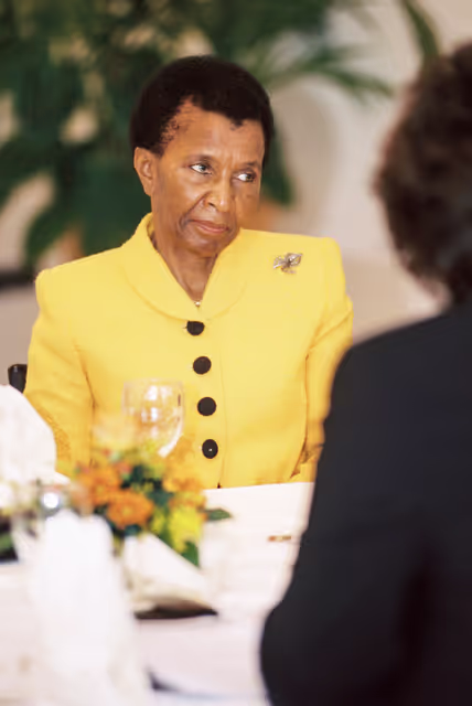 Fotografija 12: Reception with Mrs MBEKI, wife of South Africa's President