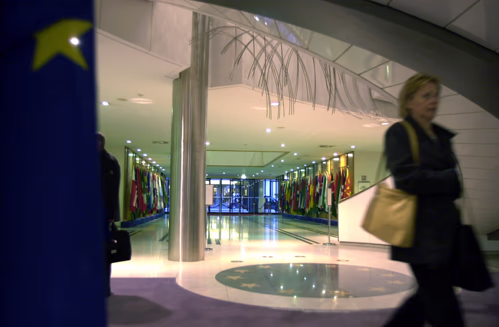 View of the EP building in Brussels.