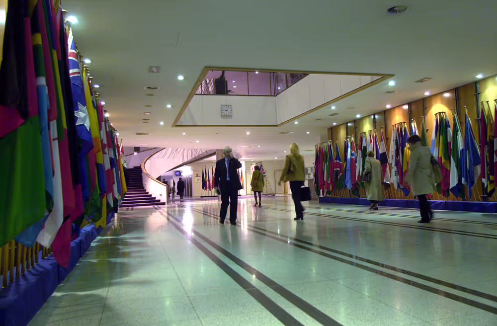 View of the EP building in Brussels.