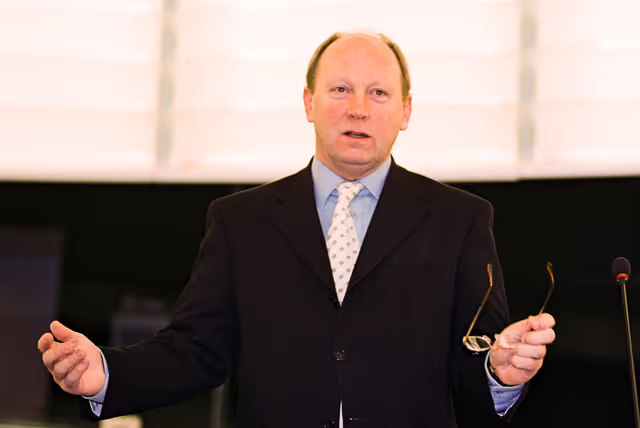 Mep Jim ALLISTER at the European Parliament in Strasbourg