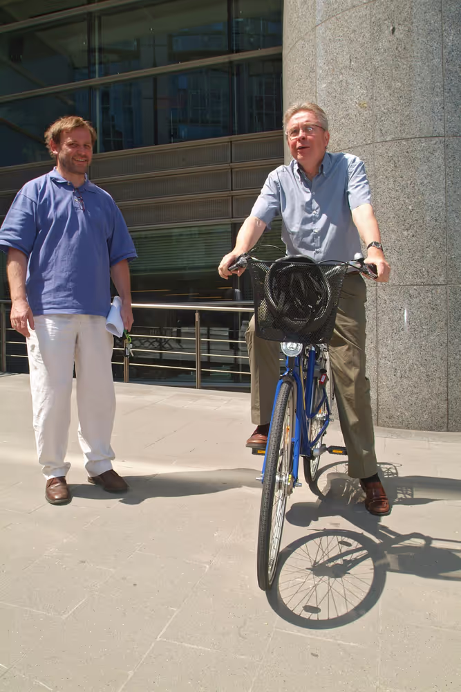 Bicycle service at the EP in Brussels.