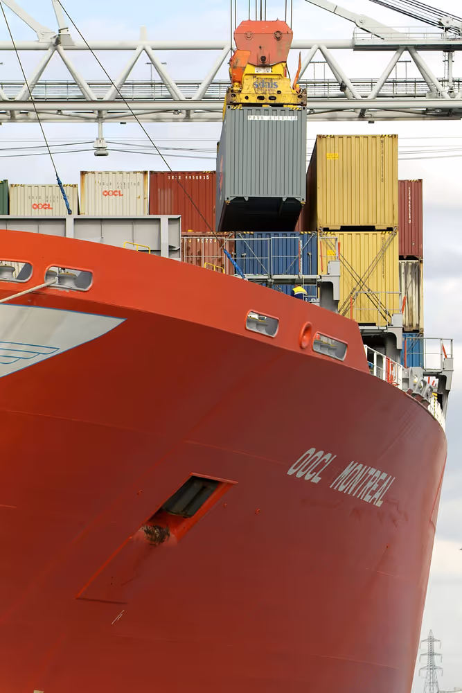 Sea transport in containers