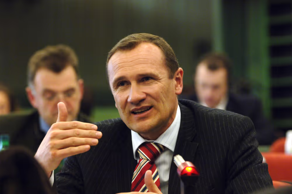 Richard SEEBER in a meeting at the EP in Strasbourg.
