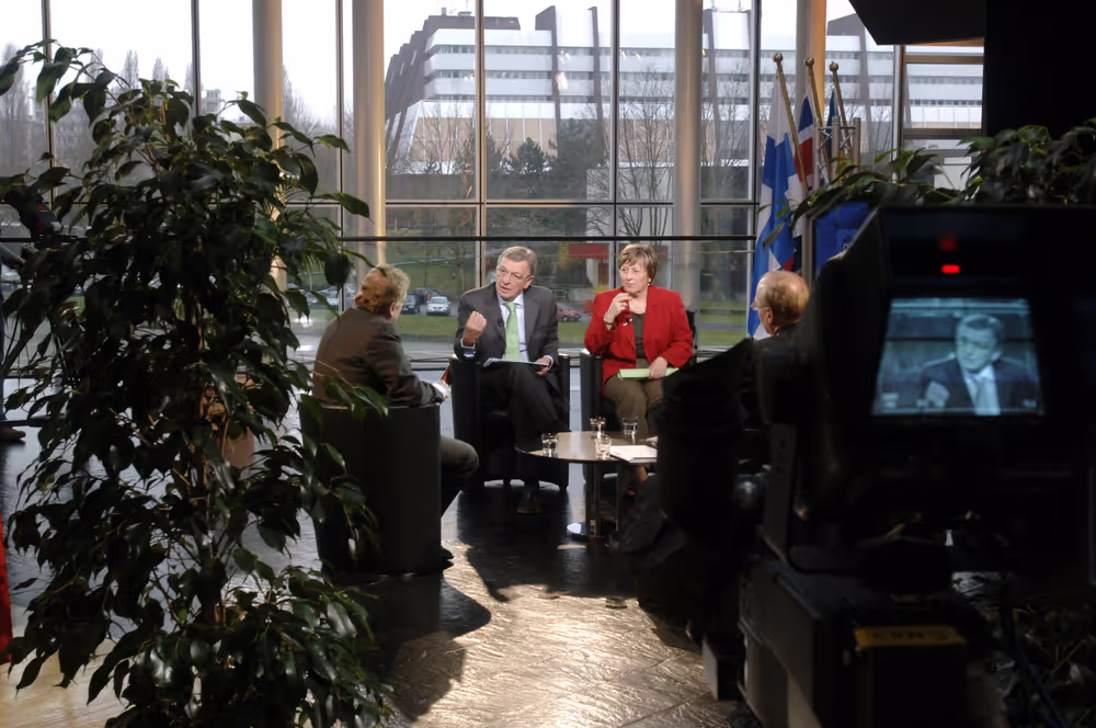 Interview Mathieu GROSCH on the TV platform at the EP in Strasbourg