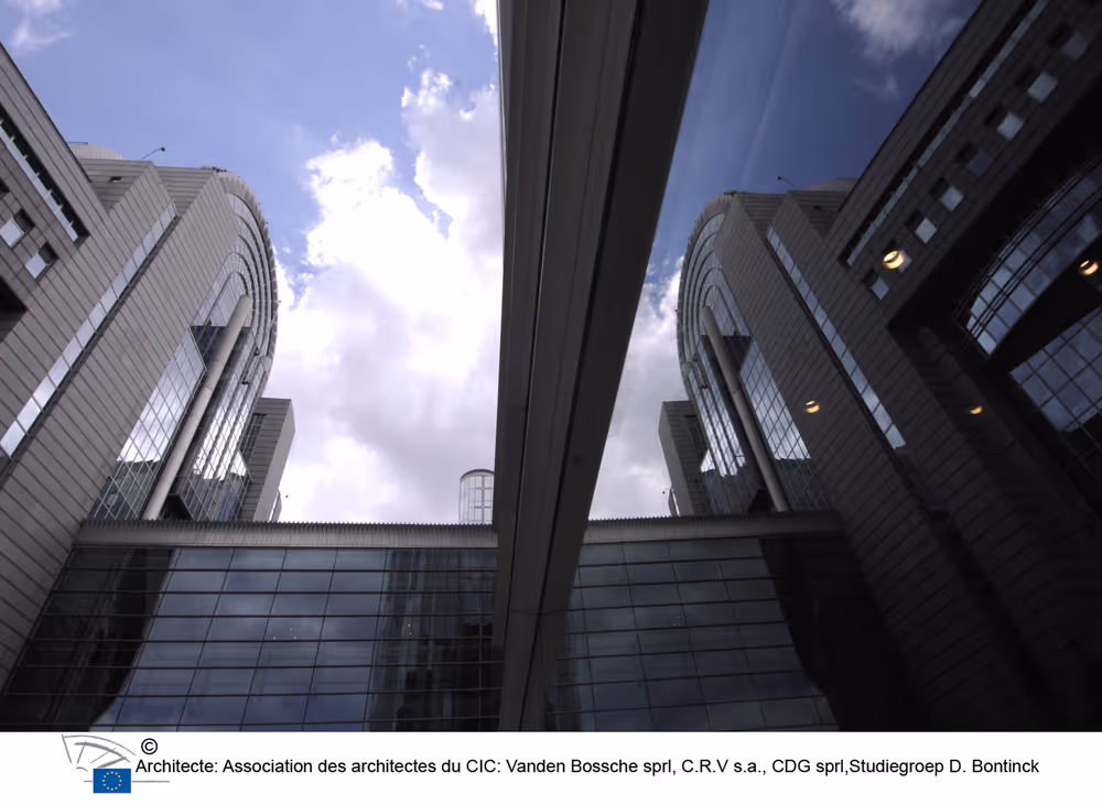 View of the EP building in Brussels.