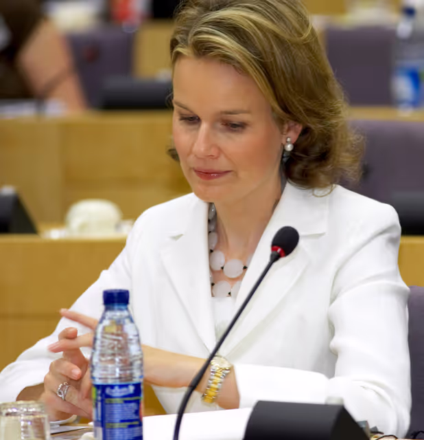 Fotografija 4: Princess Mathilde of Belgium attends a meeting in Brussels