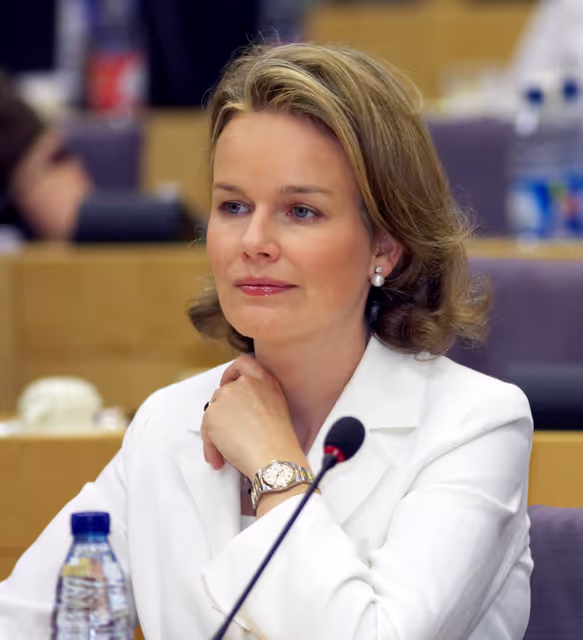 Fotografija 3: Princess Mathilde of Belgium attends a meeting in Brussels