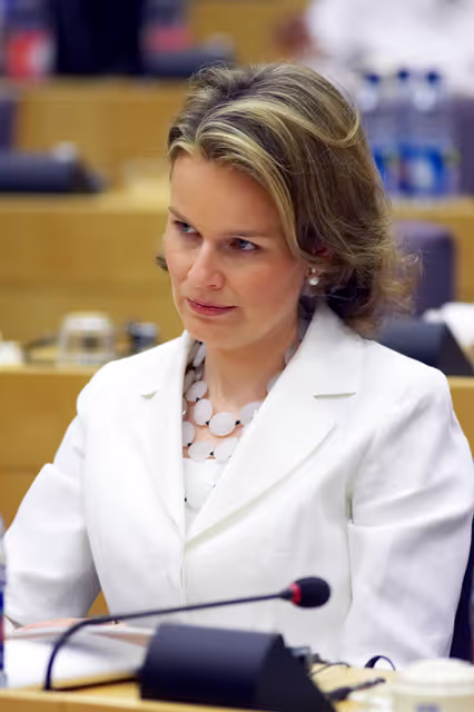 Fotografija 1: Princess Mathilde of Belgium attends a meeting in Brussels