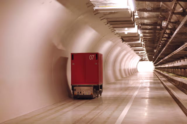 Fotografie 4: Tunnel linking the LOW and the WIC buildings under the Ill river in Strasbourg