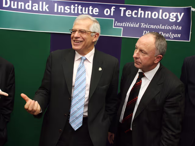 Josep BORRELL FONTELLES, EP President during his official visit to Ireland with Dermot Ahern T.D. Minister for Foreign Affairs at Dundalk Institute of Technology, December 1st, 2006