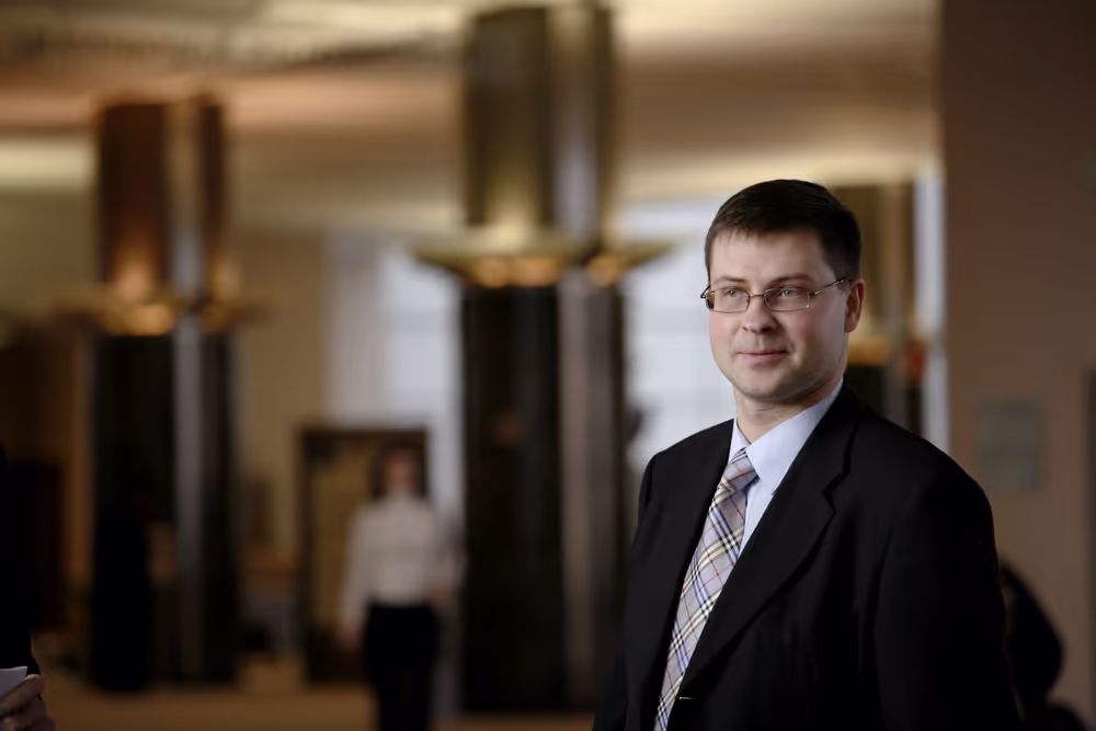 MEP Valdis DOMBROVSKIS in Brussels