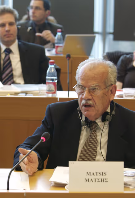 MEP Yiannakis MATSIS attends a meeting in Brussels