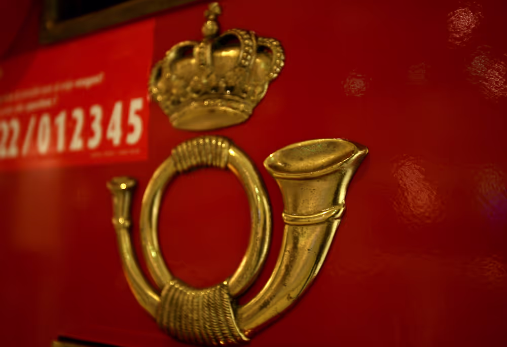 Mailbox of the Belgian postal service.