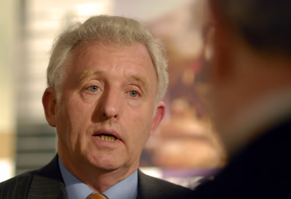 MEP Sean O NEACHTAIN attends an interview in Brussels