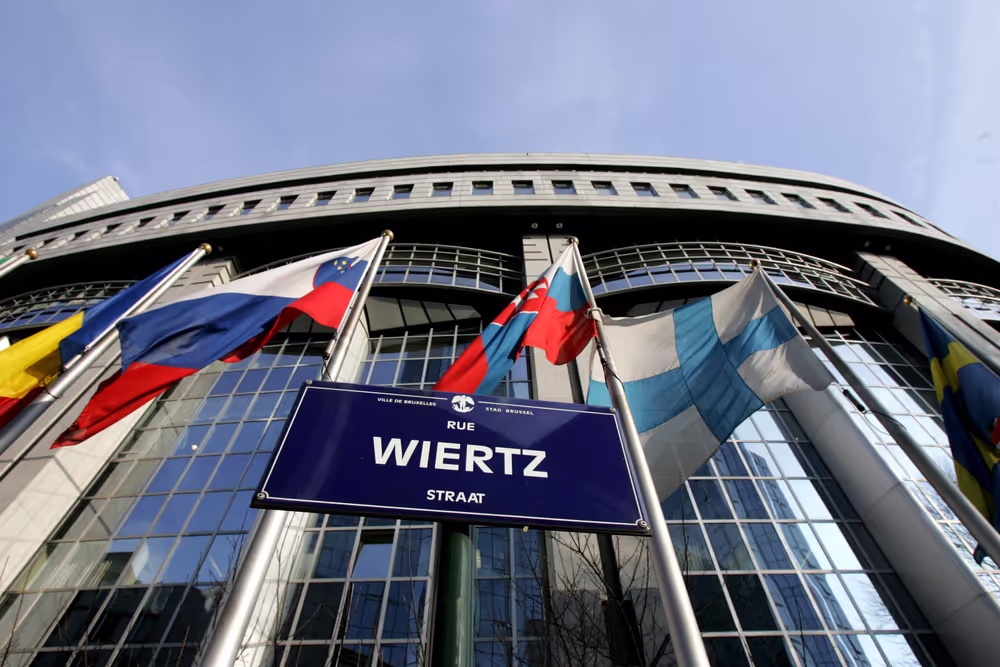 View of the EP building in Brussels.