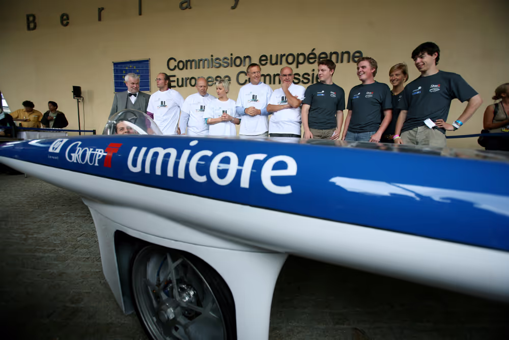 Umicore Solar Team entrant in the 2005, 2007 and 2009 editions of the World Solar Challenge, a solar-powered car race through the Australian Outback to promote renewable energy.