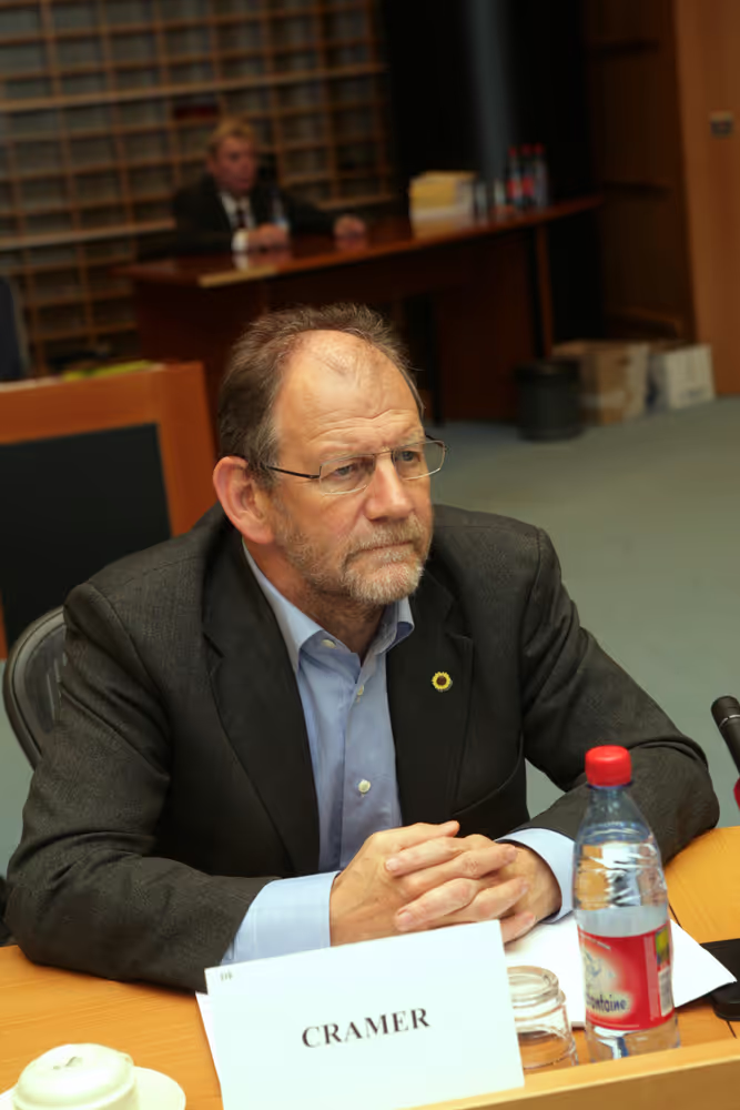 MEP Michael CRAMER attends a meeting in Brussels