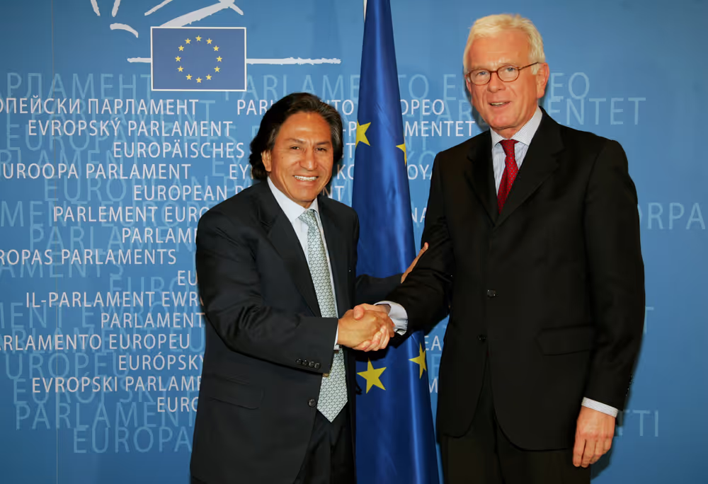 EP President meets with Alejandro Toledo, former President of Peru, in Brussels