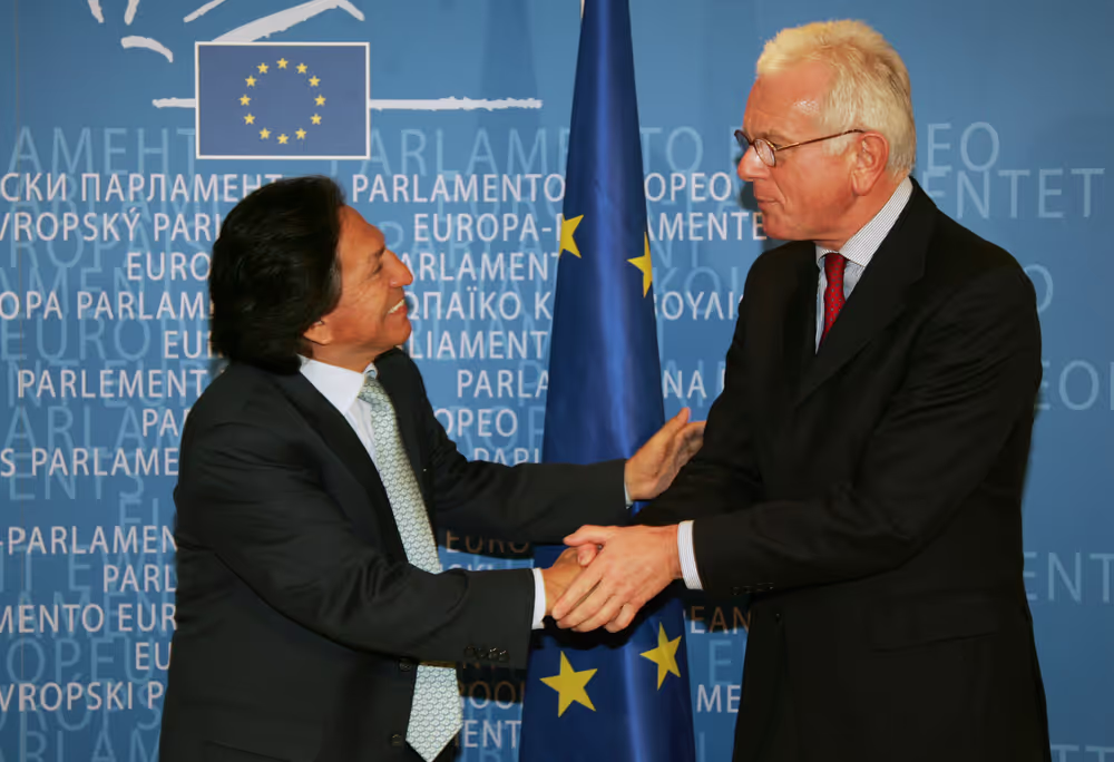 EP President meets with Alejandro Toledo, former President of Peru, in Brussels