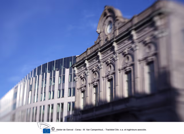 Valokuva 2: View of the EP building in Brussels.