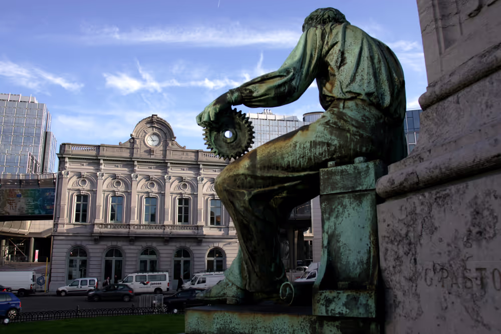 View of the EP building in Brussels.