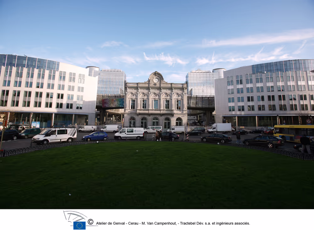 View of the EP building in Brussels.