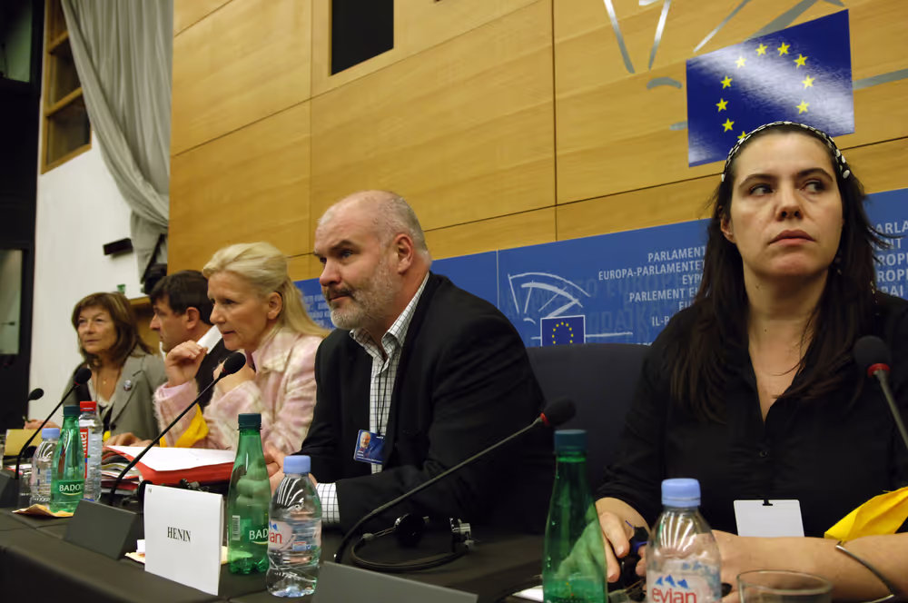 MEP Jacky HENIN holds a press conference in Strasbourg