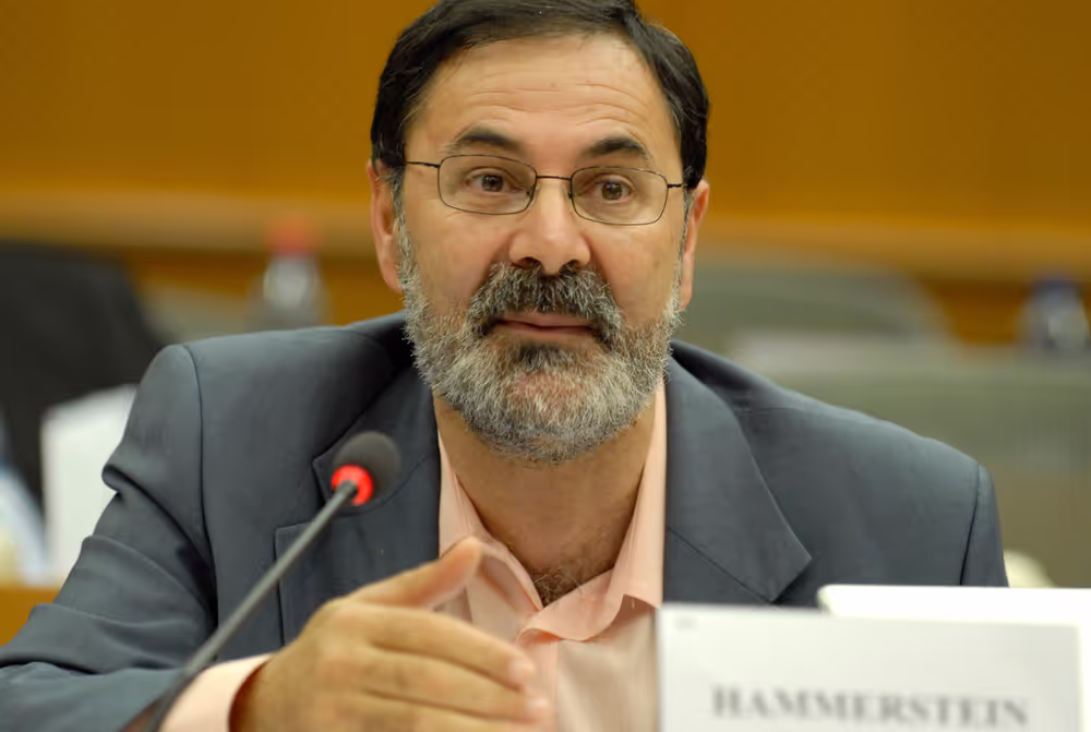 MEP David HAMMERSTEIN attends a meeting in Brussels