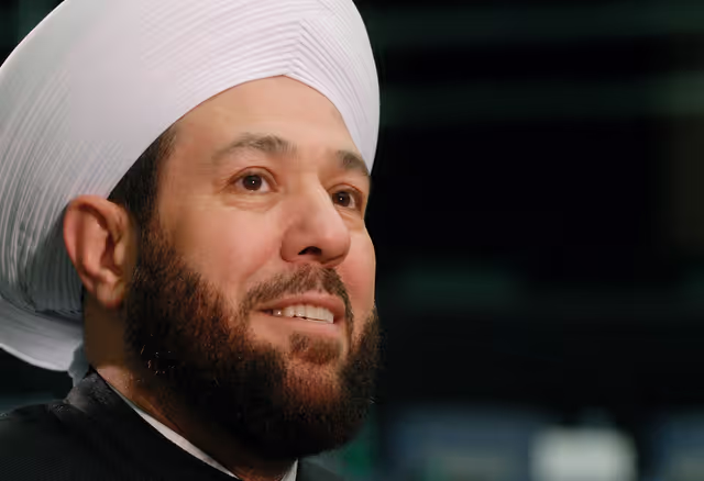 Fotografia 23: Interview with the Grand Mufti of Syria.