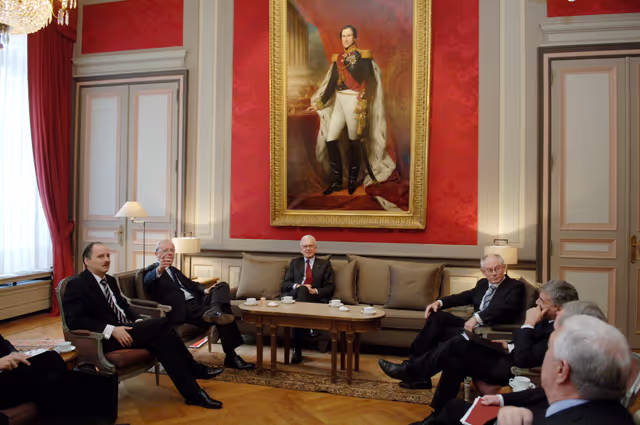 Fotografia 11: Official visit of the President of the EP to Belgium. Visit of the Belgian Parliament.