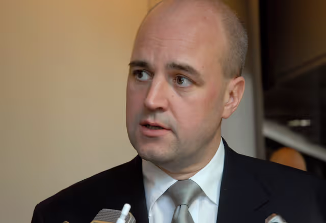 Снимка 5: Press point by the Swedish Prime Minister during his visit to the EP.