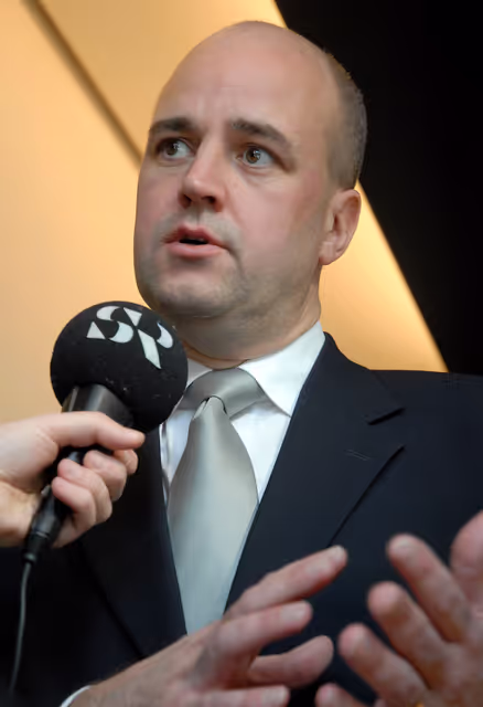 Снимка 6: Press point by the Swedish Prime Minister during his visit to the EP.