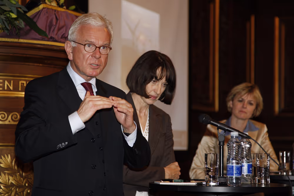 Hans-Gert POTTERING, EP President, participates a seminar hosted by Rector Ralph HEMMINGSEN and Prorector Lykke FRIIS at  the University of Copenhagen, April 1, 2008..