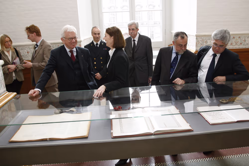 Hans-Gert POTTERING, EP President visits Folketinget, Danish Parliament during his official visit to Danemark, Copenhagen, April 2nd, 2008....