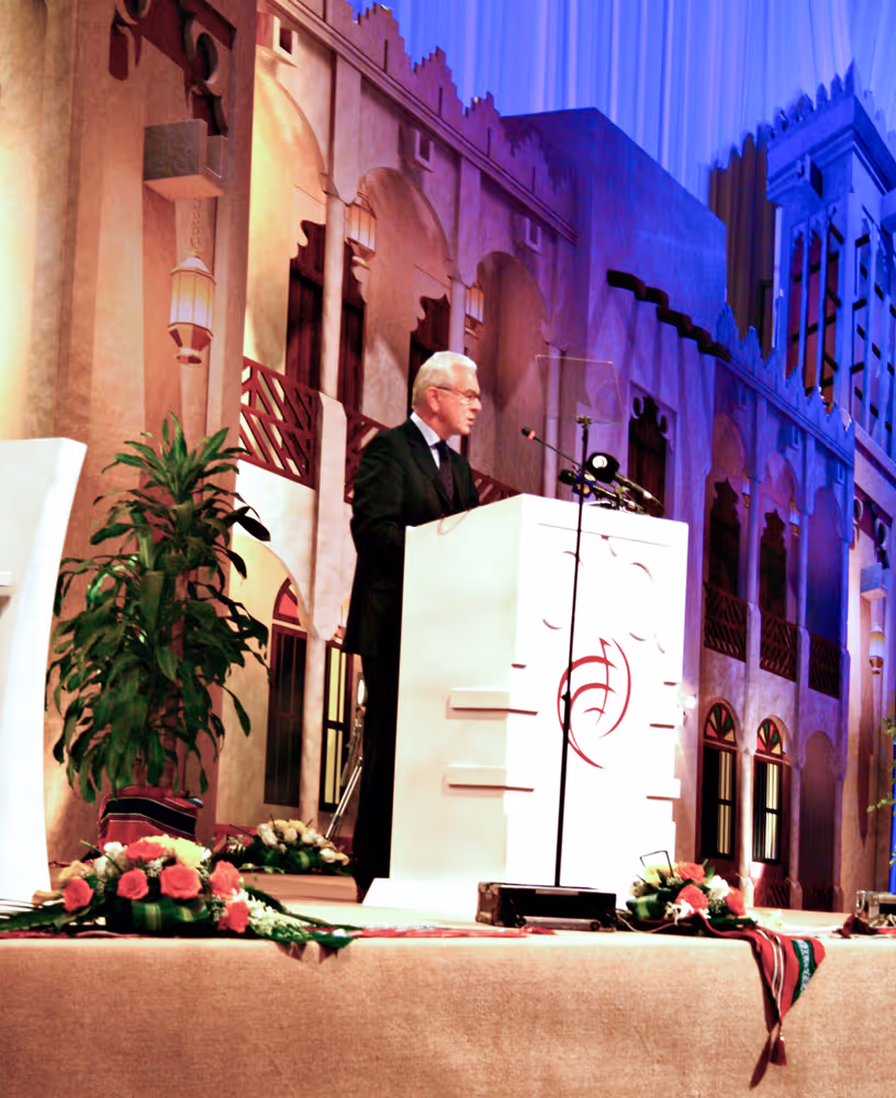 Hans-Gert POTTERING, EP President during his official visit in Doha, Qatar, April 13, 2008