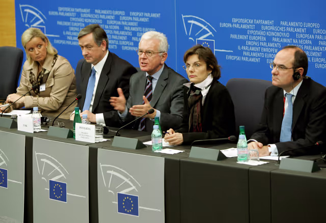 Fotografija 23: Official visit by the President of Slovenia at the EP in Strasbourg - Press conference