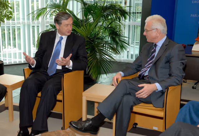 Fotografija 17: Official visit by the President of Slovenia at the EP in Strasbourg - Meeting with EP President