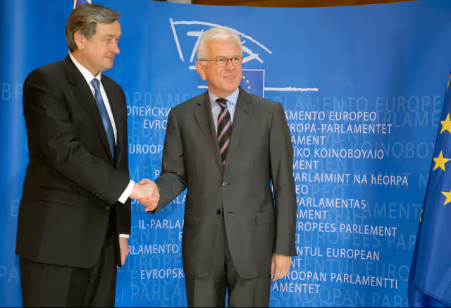 Fotografija 16: Official visit by the President of Slovenia at the EP in Strasbourg - Meeting with EP President