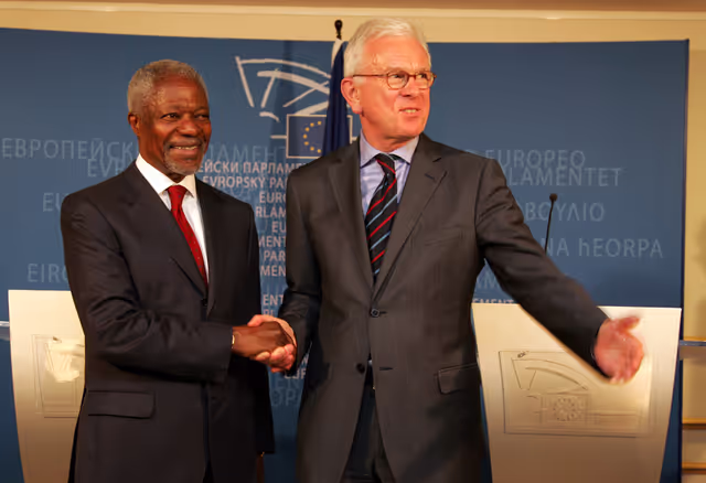 Foto 1: EP President meets with UN former Secretary General in Brussels