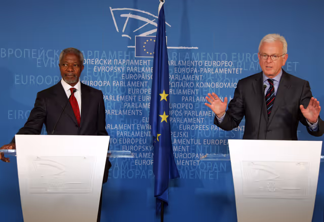 Foto 3: EP President meets with UN former Secretary General in Brussels