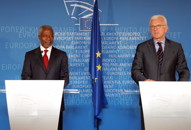 Foto 12: EP President meets with UN former Secretary General in Brussels