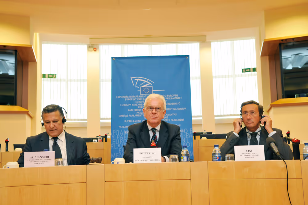 EMPA bureau meeting in Brussels - The newly-elected Bureau of the Euro-Mediterranean Parliamentary Assembly (EMPA) has discussed the role of the Assembly as parliamentary dimension of the Barcelona Process: Union for the Mediterranean. This meeting has been the first one following the election of the new EMPA Bureau at the annual plenary session of March 2008