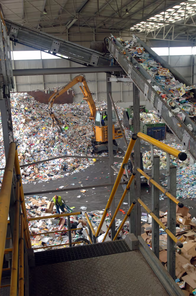 Recycling industry and waste processing in Strasbourg.