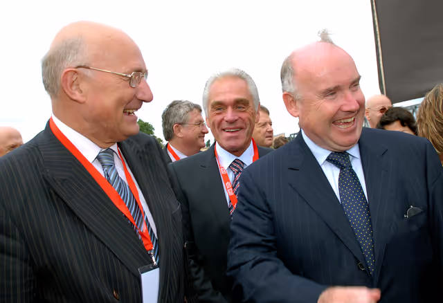 Ceremony marking the start of the construction works of a new bridge between Strasbourg, France and Kehl, Germany.