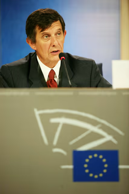 Foto 11: Press conference on the combined programme of the French, Czech and Swedish Presidencies.