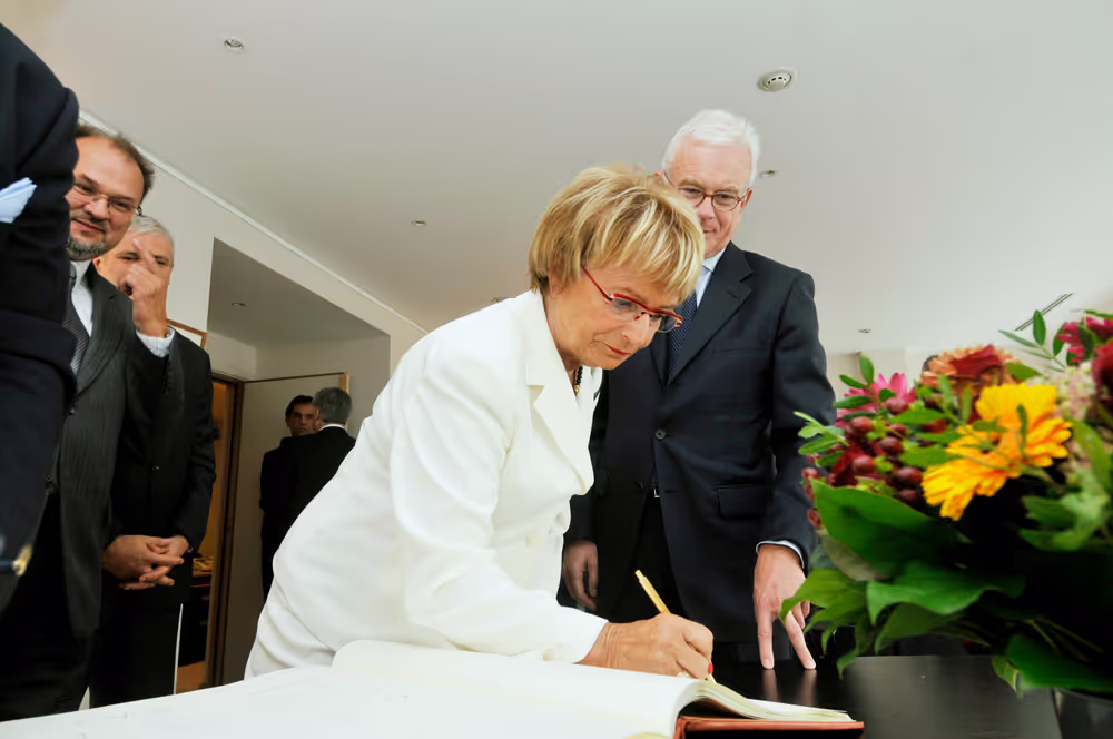 Hans Gert POETTERING, EP President, meets with MEPs Doris PACK and Jacek SARYUSZ WOLSKI, in Brussels