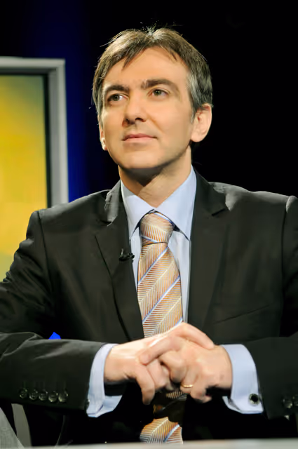 Fotografie 7: television interview with MEPs at the EP in Brussels.