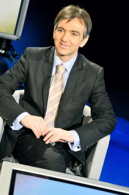 Fotografie 2: television interview with MEPs at the EP in Brussels.