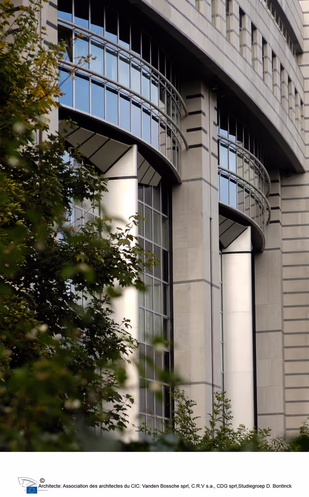 View of the EP building in Brussels.