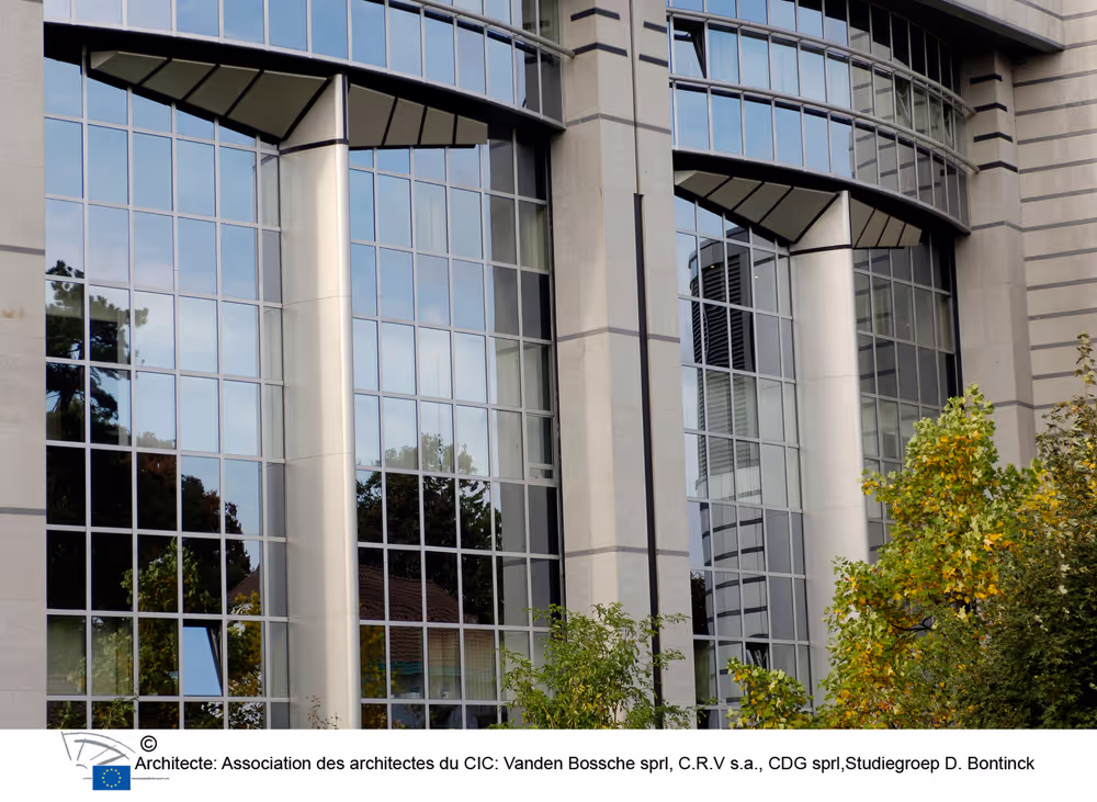 View of the EP building in Brussels.